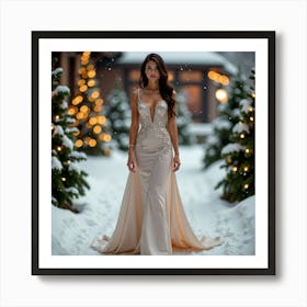 Mermaid Wedding Dress 8 Art Print