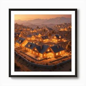 Pikaso Texttoimage 3d Model Realistic Houses Figure Octane Render Vol Art Print