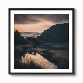 Sunset In The Mountains 7 Art Print