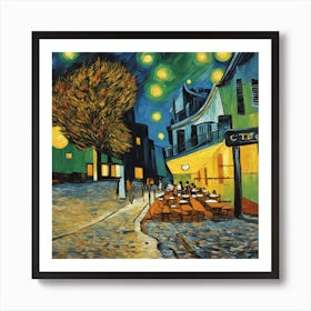 Cafe Terrace At Night, Van Gogh Art Print (3) Art Print