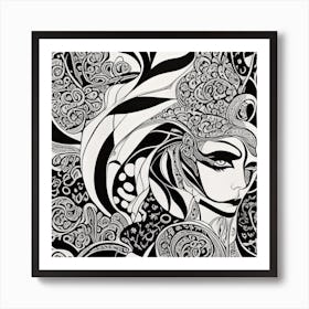 Psychedelic Woman Art Print