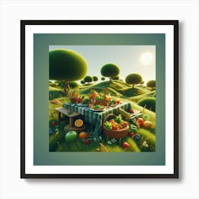 Picnic In The Countryside Art Print
