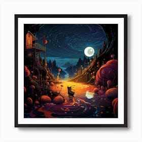 Night In The Woods 1 Art Print