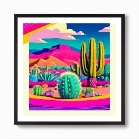 Cactus Desert 1 Art Print