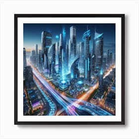 Futuristic Cityscape 116 Art Print