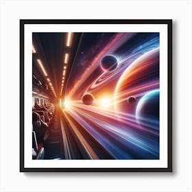 Space Train 6 Art Print