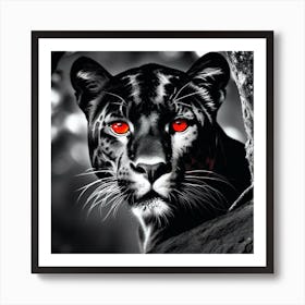 Leopard With Red Eyes Art Print