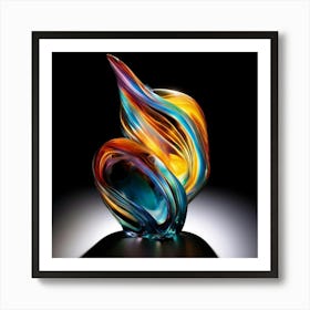 Abstract Glass Sculpture Art Print