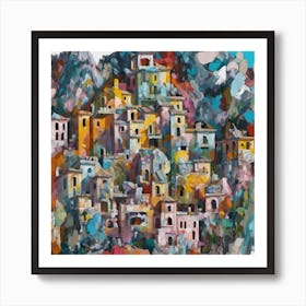 City In The Mountains Art Print