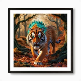 Tiger In The Forest Art Print