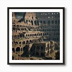 Dark and Mooody Colosseum Art Print