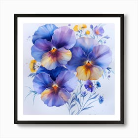 Pansies 4 Art Print