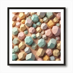 3d Geometric Pattern Art Print