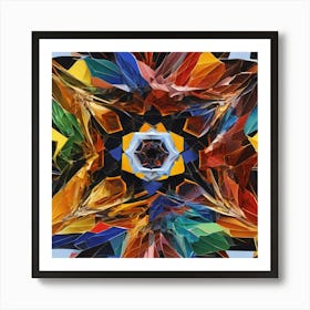 Octagonal Fractal Patternradiantbold Colours By Jacob Lawrence And Francis Picabia Perfect Comp 110175826 (1) Art Print