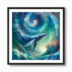 Whale In The Sky 2 Art Print