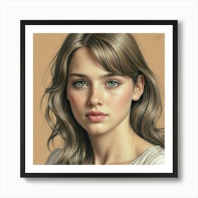 Portrait Of A Young Woman 11 Art Print