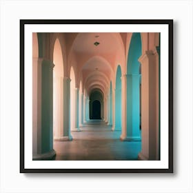 Hallway Stock Videos & Royalty-Free Footage 5 Art Print