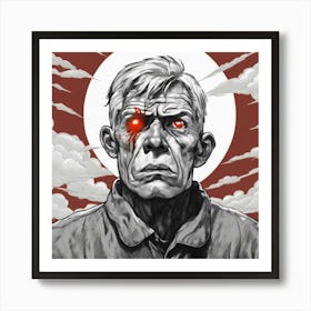 Man With Red Eyes 1 Art Print