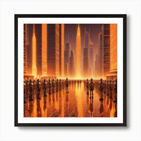 Futuristic Cityscape 38 Art Print