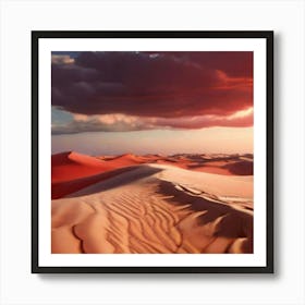 Sunset In The Desert Art Print