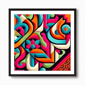 Islamic tile bright And bold Art Print