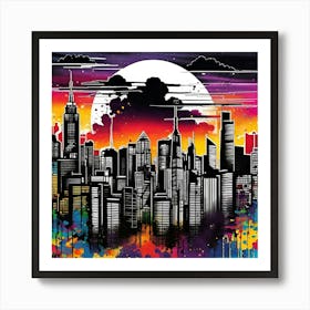 New York City Skyline 58 Art Print