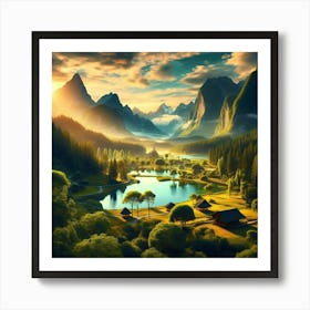 Mountain Landscapes For Rustic Chic Spaces Art Print