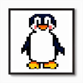Pixel Penguin Art Print