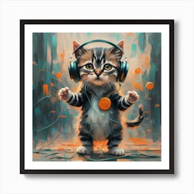 Dj Kitten Art Print