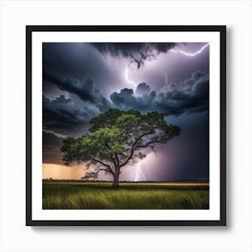 Lightning Tree 3 Art Print