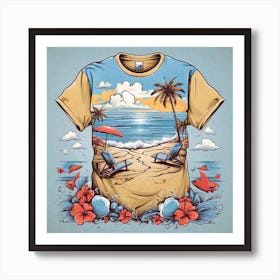 Beach Scene 1 Art Print