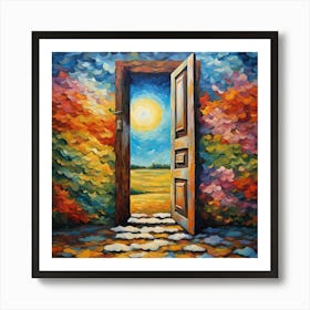 Open Door. Innovative Horizons: Navigating the Future with AI-Enhanced User Experience wall art Art Print