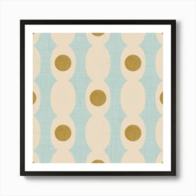 Retro Mod Geo Chain - Baby Blue - Mid Century Modern Art Print