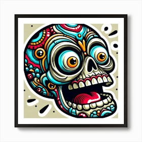 Day Of The Dead Skull 18 Art Print