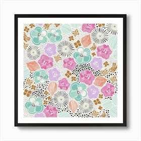 Garden Spring Party Multicolor Art Print