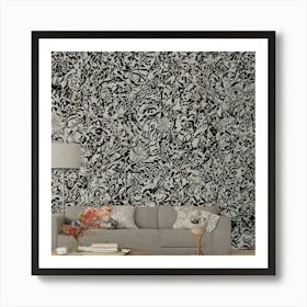 Black And White Wallpaper Image 1 Art Print