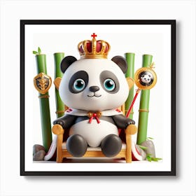 Panda King Art Print