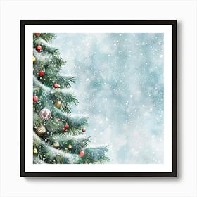 Christmas Tree Background Art Print