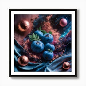 Painterly Masterpiece Cosmic Elegance Vibrant Art Print