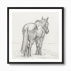 Standing Horse 4, Jean Bernard Art Print