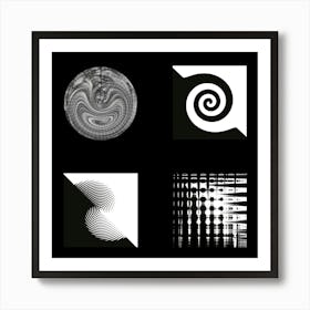 Black And White Abstractions Art Print