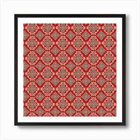 Illustrations Ajrak Abstract Design Pattern Art Print