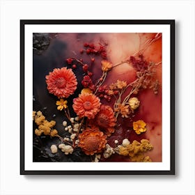 Flowers In Blood Art Print