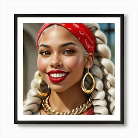 Portrait Of African American Woman 1 Art Print