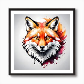 Fox Head 11 Art Print