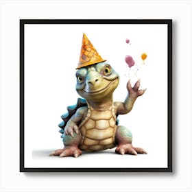 Birthday Turtle 2 Art Print