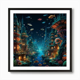 Underwater City 1 Art Print