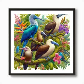 Tropical Birds Art Print