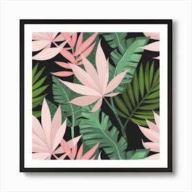 Seamless Tropical Pattern Art Print