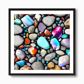 Pebbles Background Art Print